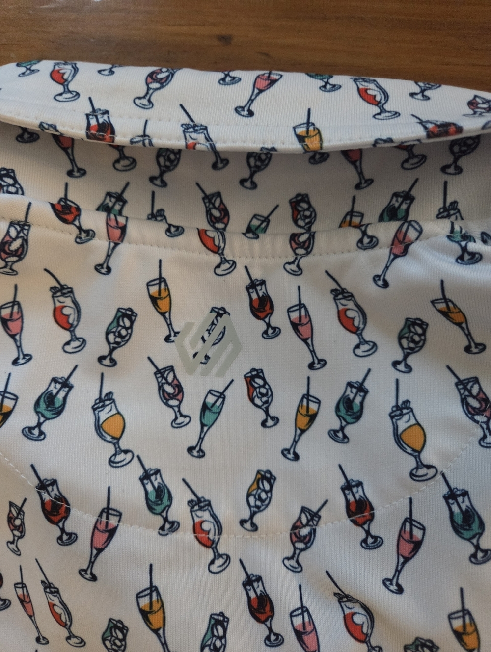 JOHNSTON & MURPHY XC4 COCKTAILS ALL OVER Mens XL Golf Polo Shirt - Picture 5 of 8